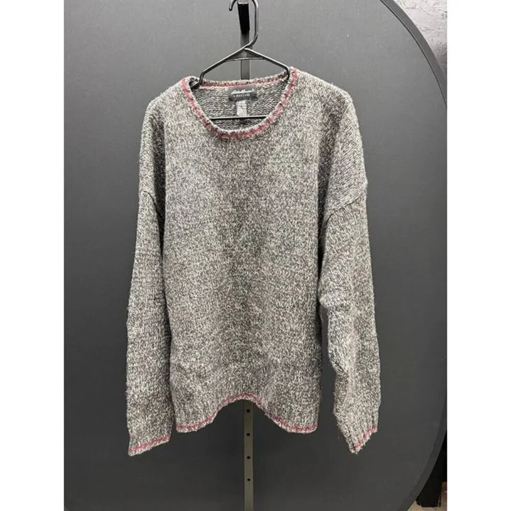 Eddie Bauer Heather Grey Wool Blend Sweater - Picture 1 of 4